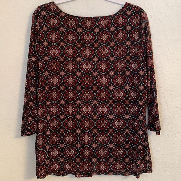 Zag&Rachel Women’s Black Multi Floral Tunic Size L - Picture 2 of 9